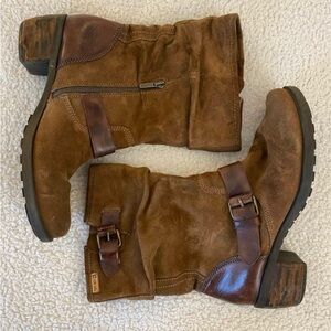 PIKOLINOS • Brown Suede Booties • Size 8